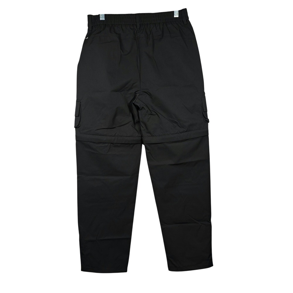 Women Black Convertible Cargo Pants Waterproof Zip Off Hiking Shorts Utility S‎